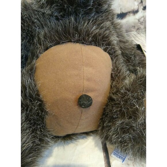 Vintage Carousel Teddy Bear Plush BARNEY with tags outie belly button 13 inch - Picture 10 of 11